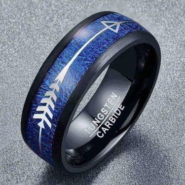 Orbit Rings Tungsten Carbide Cosmic Arrow